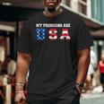 Funny 4Th Of July American Saying - My Pronouns Are Usa Usa Funny Gifts Big and Tall Men Graphic T-shirt