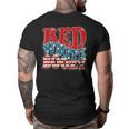 Retro Usa 4Th Of July America Flag Red White Boozy Usa Funny Gifts Big and Tall Men Back Print T-shirt