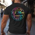 Hot Mom Summer Snacks Wine Sunshine Vacation Tie Dye Gifts For Mom Funny Gifts Big and Tall Men Back Print T-shirt
