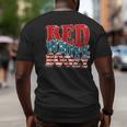 Retro Usa 4Th Of July America Flag Red White Boozy Usa Funny Gifts Big and Tall Men Back Print T-shirt