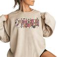 Groovy In My Spooky Teacher Era Halloween Trick Or Teach Halloween Gifts Women Oversized Sweatshirt Sand