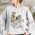 Death By Tbr | To Be Read - Tbr Pile Bookish Bibliophile Women Oversized Sweatshirt Sport Grey
