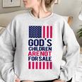 Gods Children Are Not For Sale Funny Saying Gods Children Women Oversized Sweatshirt Sport Grey