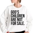 Gods Children Are Not For Sale Saying Gods Children Women Oversized Sweatshirt White