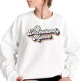 Vintage Mothers Day Gift Dog Lovers Dachshund Mama Mothers Day Funny Gifts Women Oversized Sweatshirt White