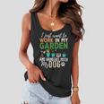 Gardening Dog Lover Gardener Garden Pet Gift Plants Women Flowy Tank
