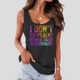 I Dont Co-Parent With The Government Colorful Government Funny Gifts Women Flowy Tank