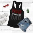 Awesome Distressed Proud Gymnastics Dad Funny Gifts For Dad Women Flowy Tank