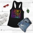 I Dont Co-Parent With The Government Colorful Government Funny Gifts Women Flowy Tank
