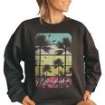 Ft Fort Lauderdale Florida Retro Vintage Beach Surf Surfing Florida Gifts & Merchandise Funny Gifts Women Oversized Sweatshirt Black