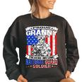 Proud Granny Of A National Guard Soldier Army Grandmother Women Oversized Sweatshirt Black