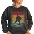 Vintage Retro Style Skateboarding Skate Skater Classic Gift Women Oversized Sweatshirt Black