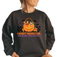 Vintage Trick Or Treat Halloween No Tricks Just Treats Candy Halloween Funny Gifts Women Oversized Sweatshirt Black