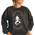 They Didn't Burn Witches They Burned Floral Women's Oversized Sweatshirt Black