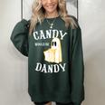 Candy Trick Or Treat Halloween Vintage Retro Americana 1950S Halloween Funny Gifts Women Oversized Sweatshirt Forest