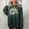 Death Trick Or Treating - Vintage Skeleton Halloween Halloween Funny Gifts Women Oversized Sweatshirt Forest