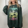 Ft Fort Lauderdale Florida Retro Vintage Beach Surf Surfing Florida Gifts & Merchandise Funny Gifts Women Oversized Sweatshirt Forest