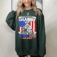 Proud Granny Of A National Guard Soldier Army Grandmother Women Oversized Sweatshirt Forest