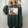 Vintage Halloween Trick Or Treating Ghost & Witch 1923 Halloween Funny Gifts Women Oversized Sweatshirt Forest