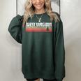 West Virginia Retro Style Vintage 70S 80S 90S Gift 70S Vintage Designs Funny Gifts Women Oversized Sweatshirt Forest