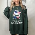 Women Freedom I Don’T Co-Parent With The Government Freedom Funny Gifts Women Oversized Sweatshirt Forest