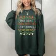 They Didn't Burn Witches They Burned Feminist Witch Women's Oversized Sweatshirt Forest