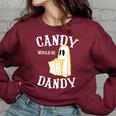Candy Trick Or Treat Halloween Vintage Retro Americana 1950S Halloween Funny Gifts Women Oversized Sweatshirt Maroon