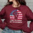 I Dont Co-Parent With The Government Anti Government Government Gifts Women Oversized Sweatshirt Maroon