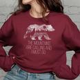 The Mountains Are Calling And I Must Go Camping Gift Women Oversized Sweatshirt Maroon