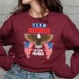 Vintage Team Conrad American Us Eagle Lifetime Membership Women Oversized Sweatshirt Maroon