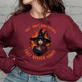 They Didn't Burn Witches They Burned Feminist Witch Women's Oversized Sweatshirt Maroon