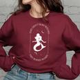 They Didn't Burn Witches They Burned Floral Women's Oversized Sweatshirt Maroon