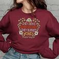 They Didn't Burn Witches They Burned Women's Oversized Sweatshirt Maroon