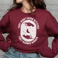 They Didn't Burn Witches They Burned Halloween Witch Women's Oversized Sweatshirt Maroon