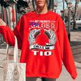 Proud Army Tio My Favorite Soldier Calls Me Tio Uncle Gift Women Oversized Sweatshirt Red