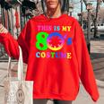 This Is My 80S Costume | I Love The 80S Vintage Retro Neon Women Oversized Sweatshirt Red