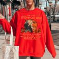 Women Vintage Cute Sister-In-Law Witch Halloween 2021 Funny Halloween 2021 Funny Gifts Women Oversized Sweatshirt Red