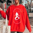They Didn't Burn Witches They Burned Floral Women's Oversized Sweatshirt Red