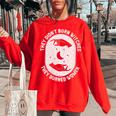 They Didn't Burn Witches They Burned Halloween Witch Women's Oversized Sweatshirt Red