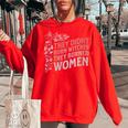 They Didn't Burn Witches They Burned Witch Feminist Women's Oversized Sweatshirt Red