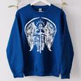 Angel Archangel Michael Warrior Gift Women Oversized Sweatshirt Royal Blue