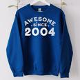 Awesome Since 2004 Birthday Funny Vintage Women Oversized Sweatshirt Royal Blue