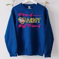 Proud Army Best Friend Camo Us Flag Dog Tag Military Friends Women Oversized Sweatshirt Royal Blue
