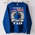 Proud Army Tio My Favorite Soldier Calls Me Tio Uncle Gift Women Oversized Sweatshirt Royal Blue