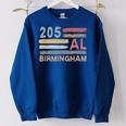 Retro Birmingham Area Code 205 Residents State Alabama Women Oversized Sweatshirt Royal Blue