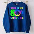 This Is My 80S Costume | I Love The 80S Vintage Retro Neon Women Oversized Sweatshirt Royal Blue