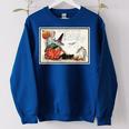 Vintage Halloween Trick Or Treating Ghost & Witch 1923 Halloween Funny Gifts Women Oversized Sweatshirt Royal Blue
