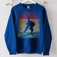 Vintage Retro Style Skateboarding Skate Skater Classic Gift Women Oversized Sweatshirt Royal Blue