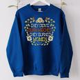 They Didn't Burn Witches They Burned Women's Oversized Sweatshirt Royal Blue