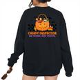 Vintage Trick Or Treat Halloween No Tricks Just Treats Candy Halloween Women's Oversized Sweatshirt Back Print Black